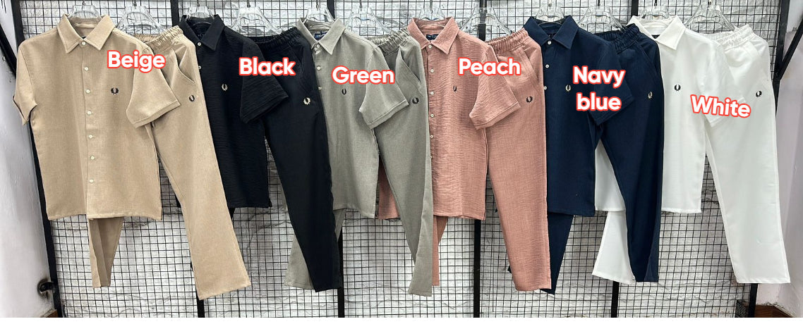 Premium Men’s Co-Ord Set Collection – Stylish Shirt & Pant