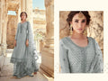 (Semi-Stitch)  Beautifull Heavy Faux Georgette With Chain Stitch Embroidery Work With Stone