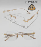 Eyewear Rimless Rectangle Optical Frame for Men