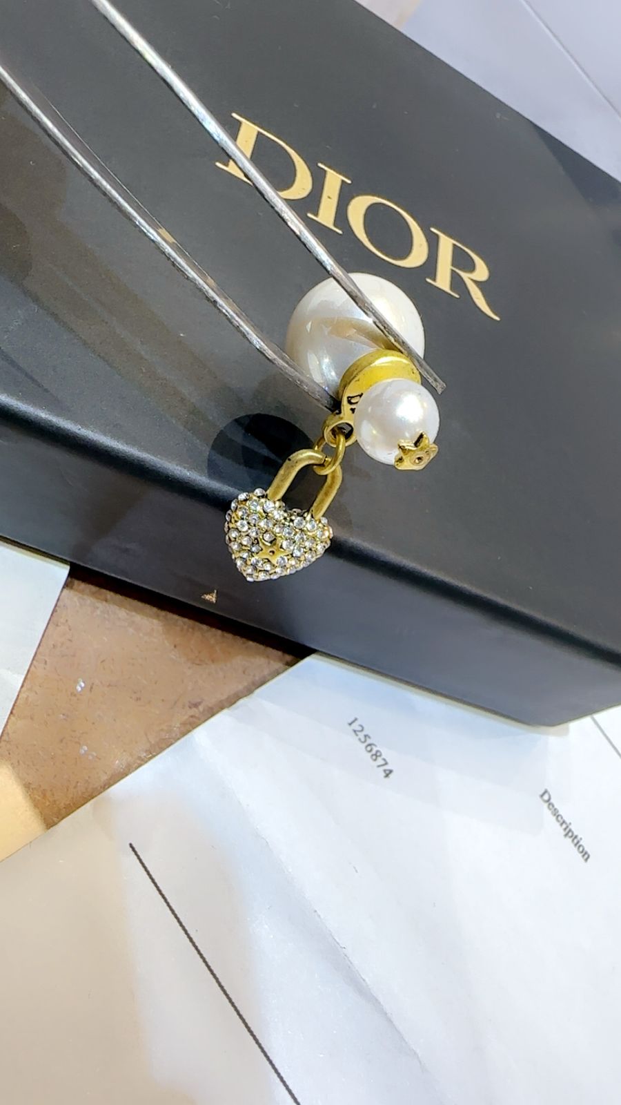 Gold Plated Heart and Star Earrings With Detachable Pearl Tops