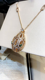 Premium Serpent Pendant Set in Rose Gold Finish