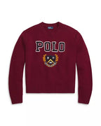 Branded  Burgundy Logo Wool Pullover