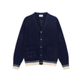 Premium Navy Blue Logo Patch Cardigan