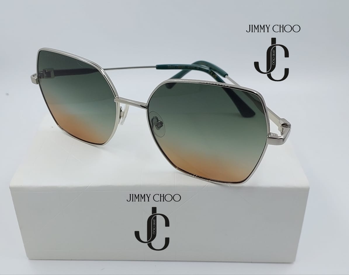 Luxury Geometric Gradient Sunglasses – Silver Frame Edition
