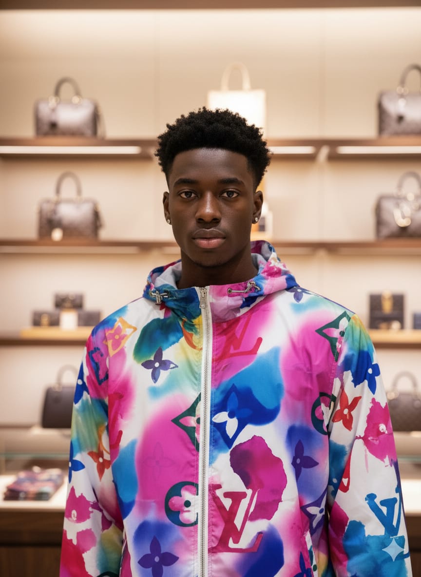 Luxury Multicolor Monogram Windbreaker