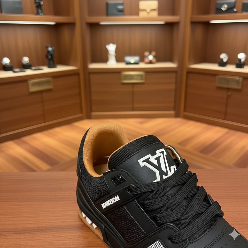Premium Black Trainer Sneaker