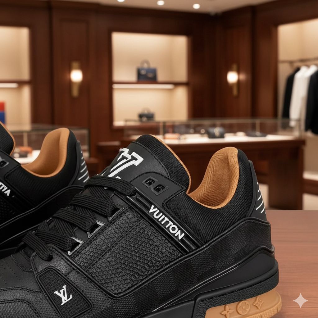 Premium Black Trainer Sneaker