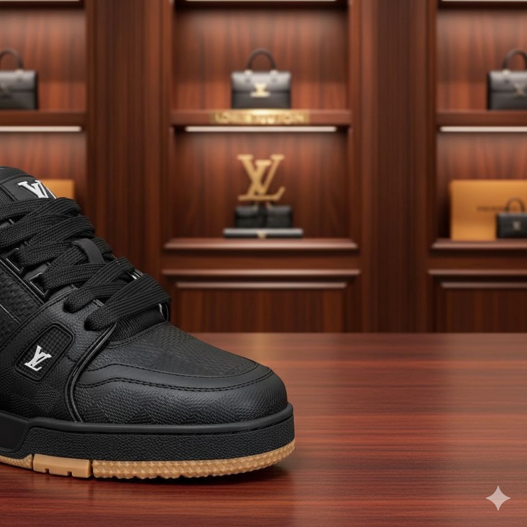 Premium Black Trainer Sneaker