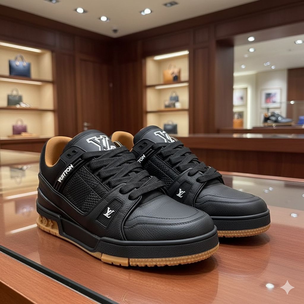 Premium Black Trainer Sneaker