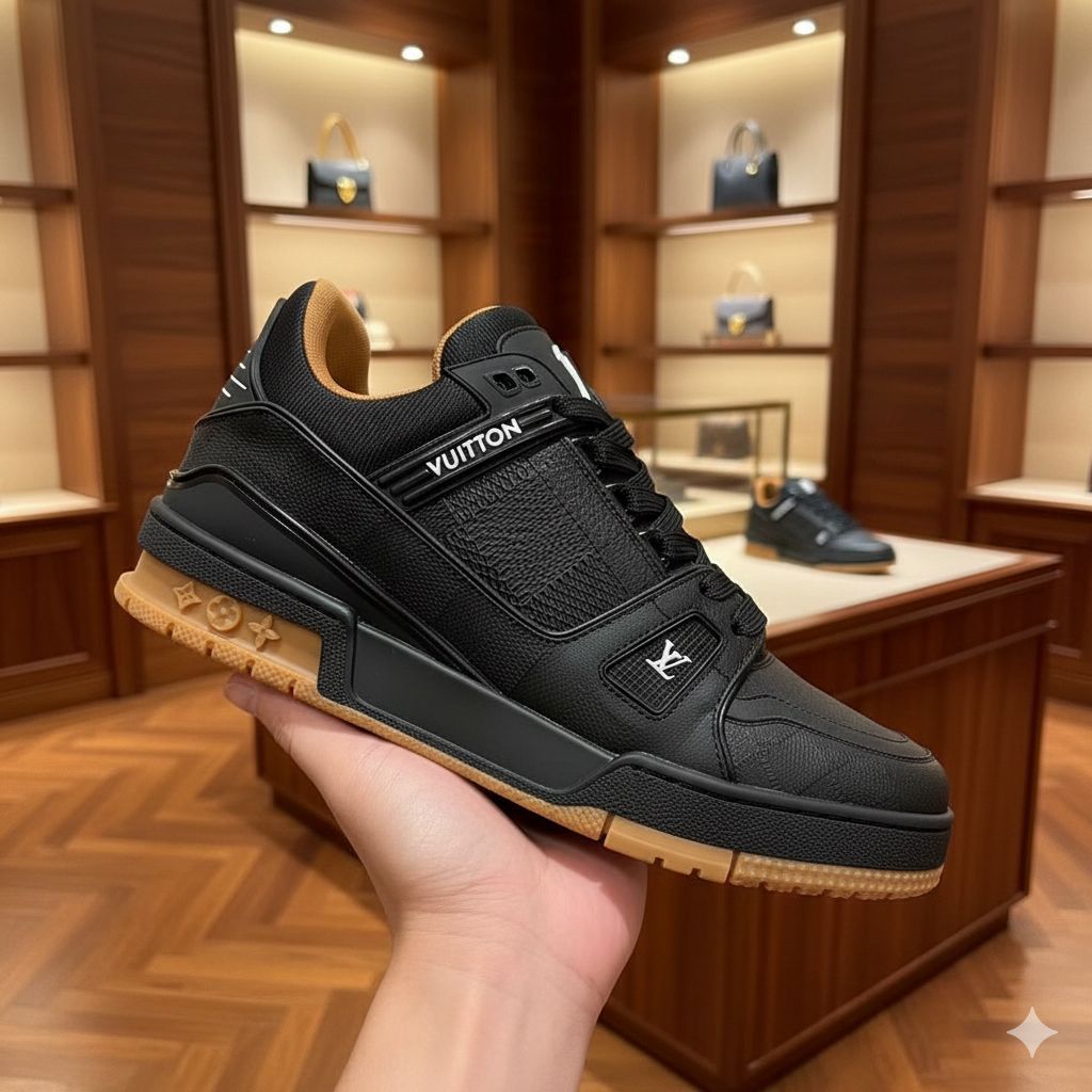 Premium Black Trainer Sneaker