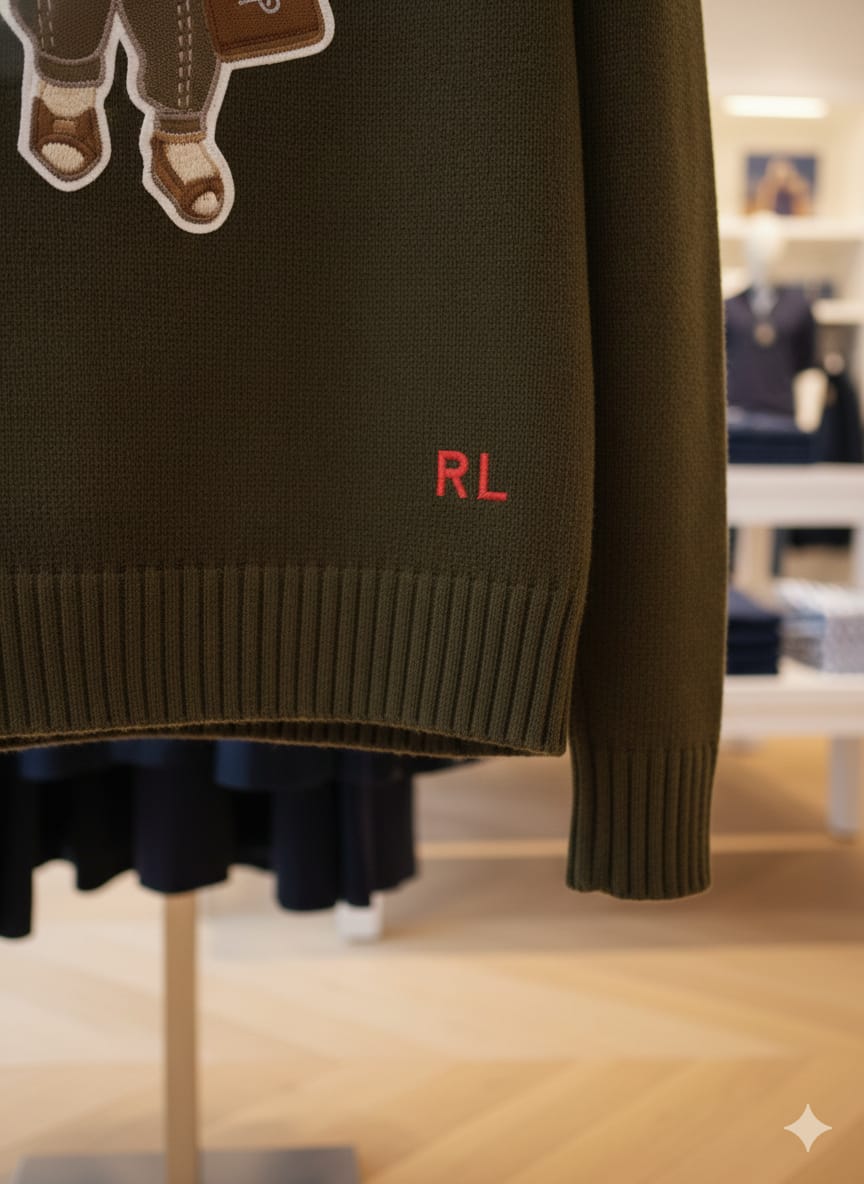 Stylish Teddy Bear Graphic Crew Neck Pullover