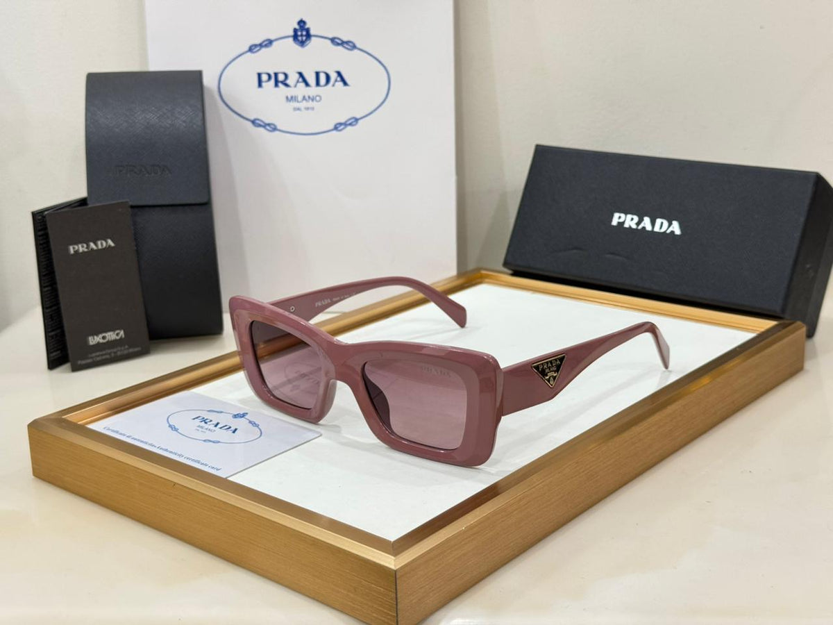 Women’s Stylish Square Sunglasses with Elegant Side Logo