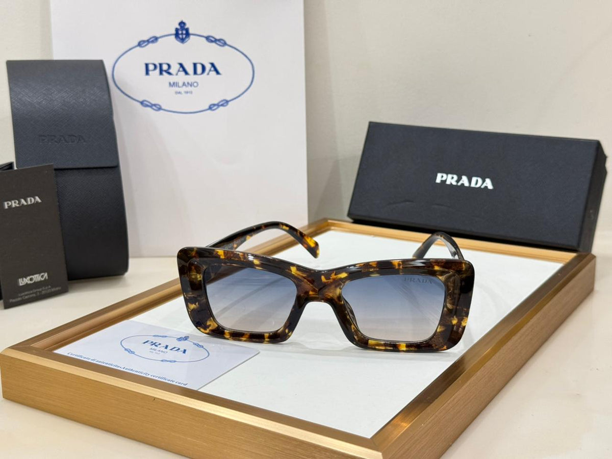 Women’s Stylish Square Sunglasses with Elegant Side Logo