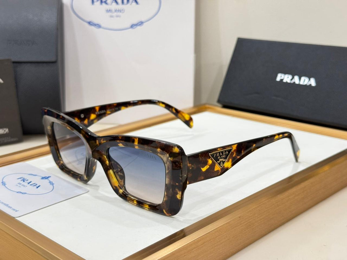 Women’s Stylish Square Sunglasses with Elegant Side Logo