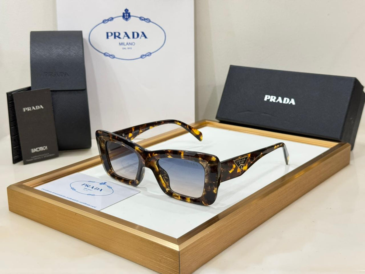 Women’s Stylish Square Sunglasses with Elegant Side Logo