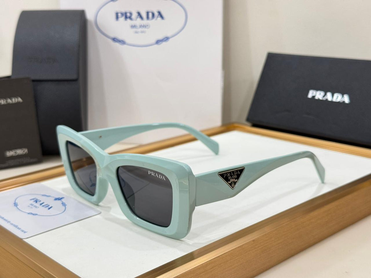 Women’s Stylish Square Sunglasses with Elegant Side Logo