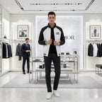 Black & White Premium Zip-Up Jacket