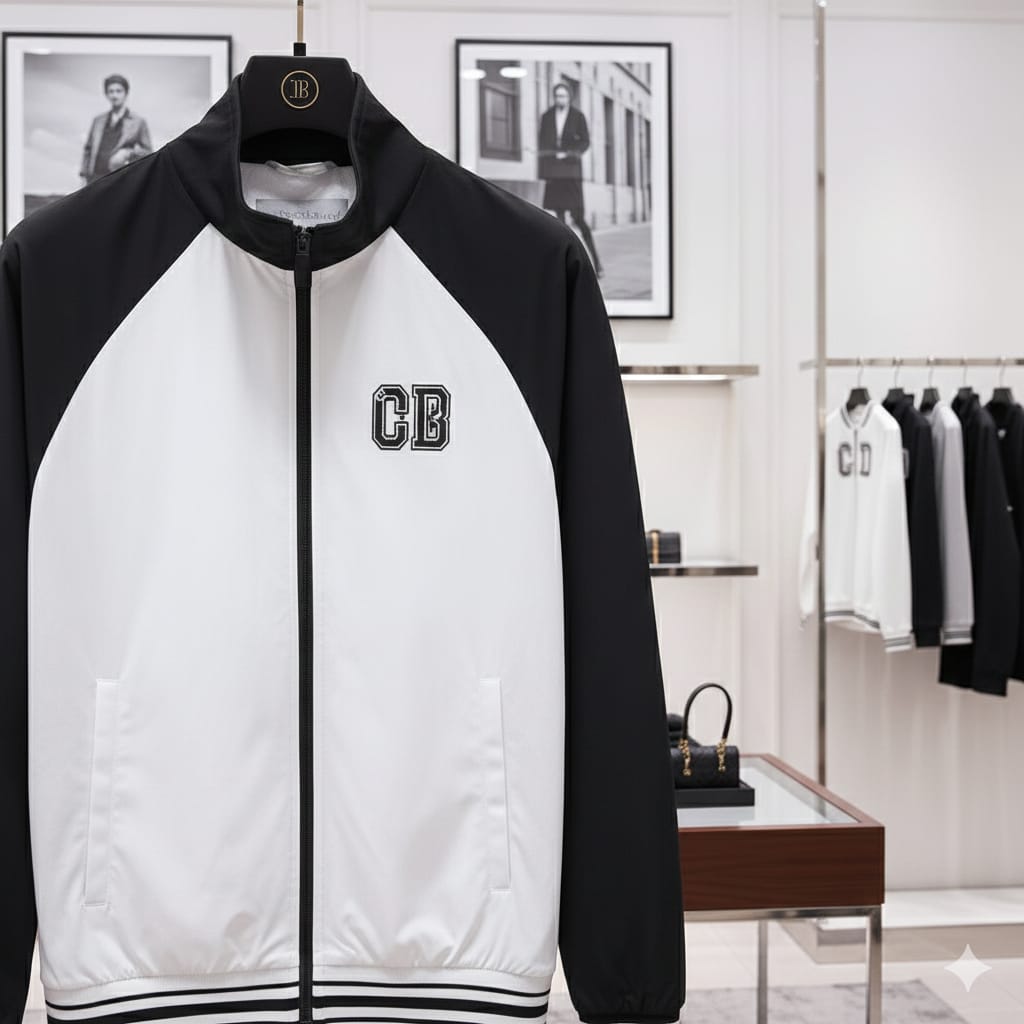 Black & White Premium Zip-Up Jacket
