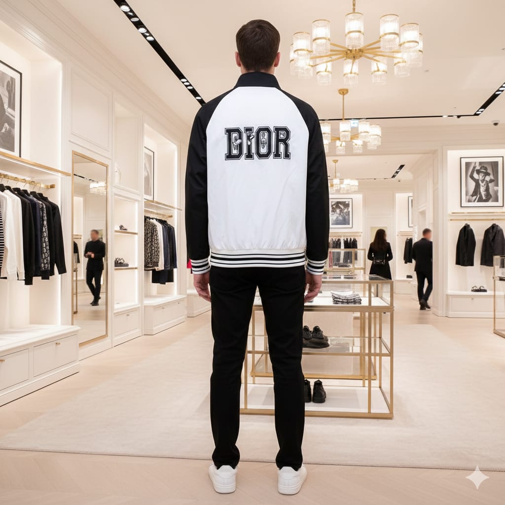 Black & White Premium Zip-Up Jacket