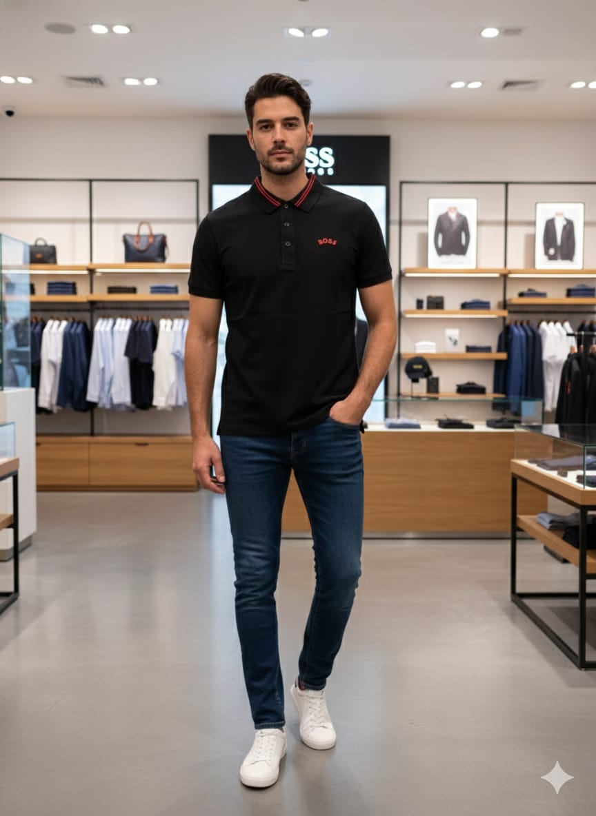 Premium Black Polo Bold & Elegant Style