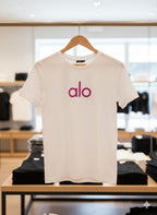 Women’s Premium White T-Shirt  Minimal Logo Casual Wear