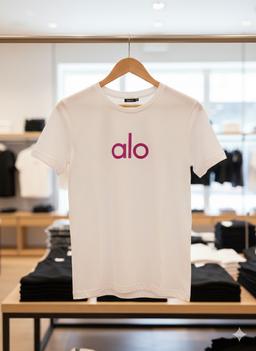 Women’s Premium White T-Shirt  Minimal Logo Casual Wear