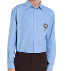 Premium Monogram Pattern Designer Shirt for Men