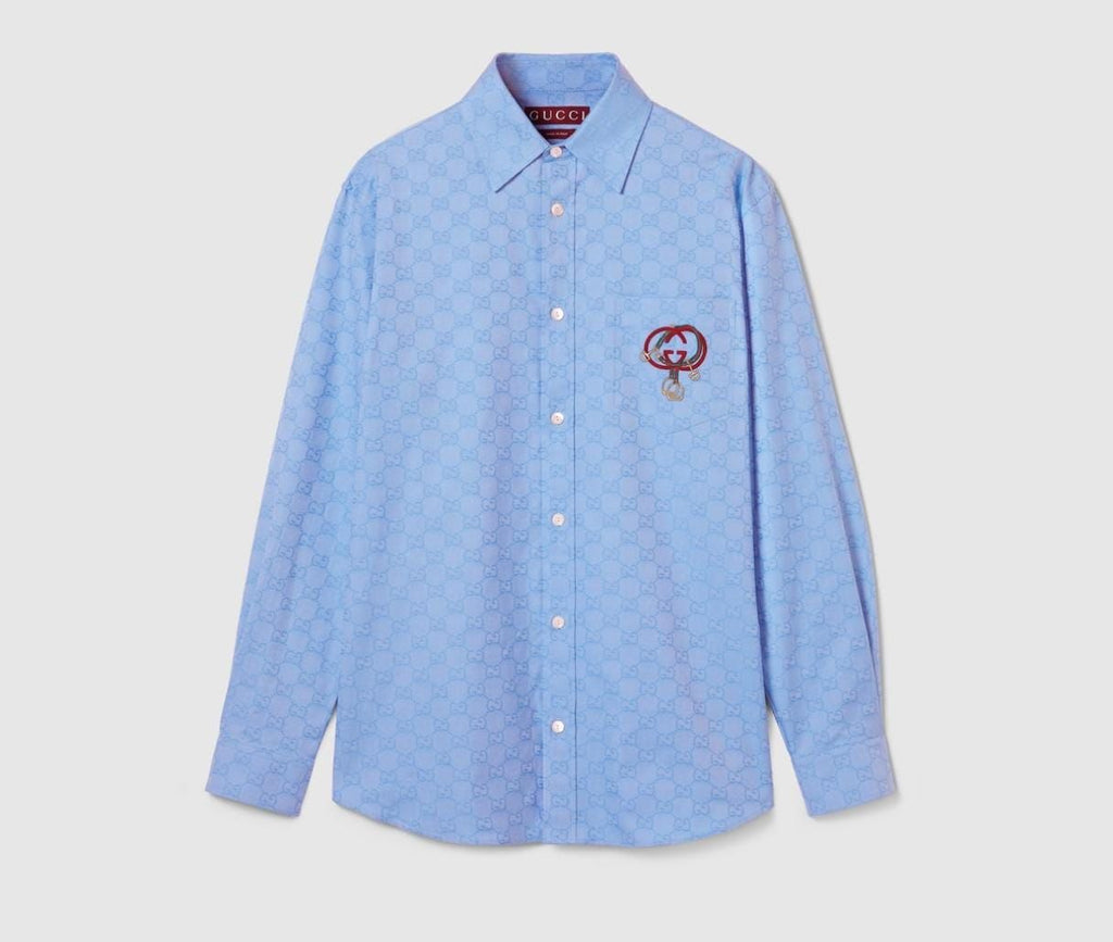 Premium Monogram Pattern Designer Shirt for Men