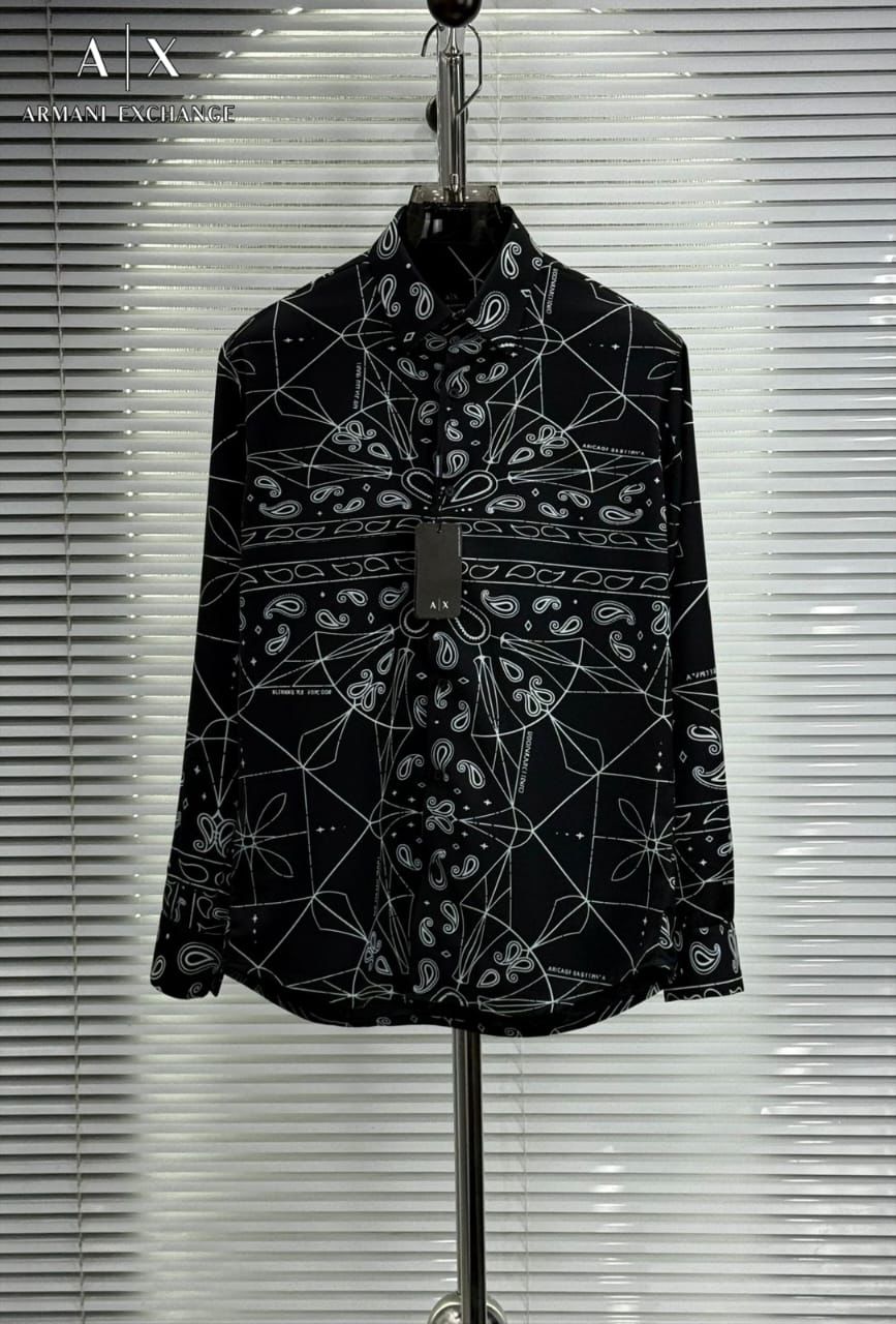 Stylish Geometric Pattern Designer Shirt For Men