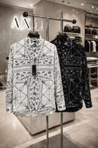 Stylish Geometric Pattern Designer Shirt For Men