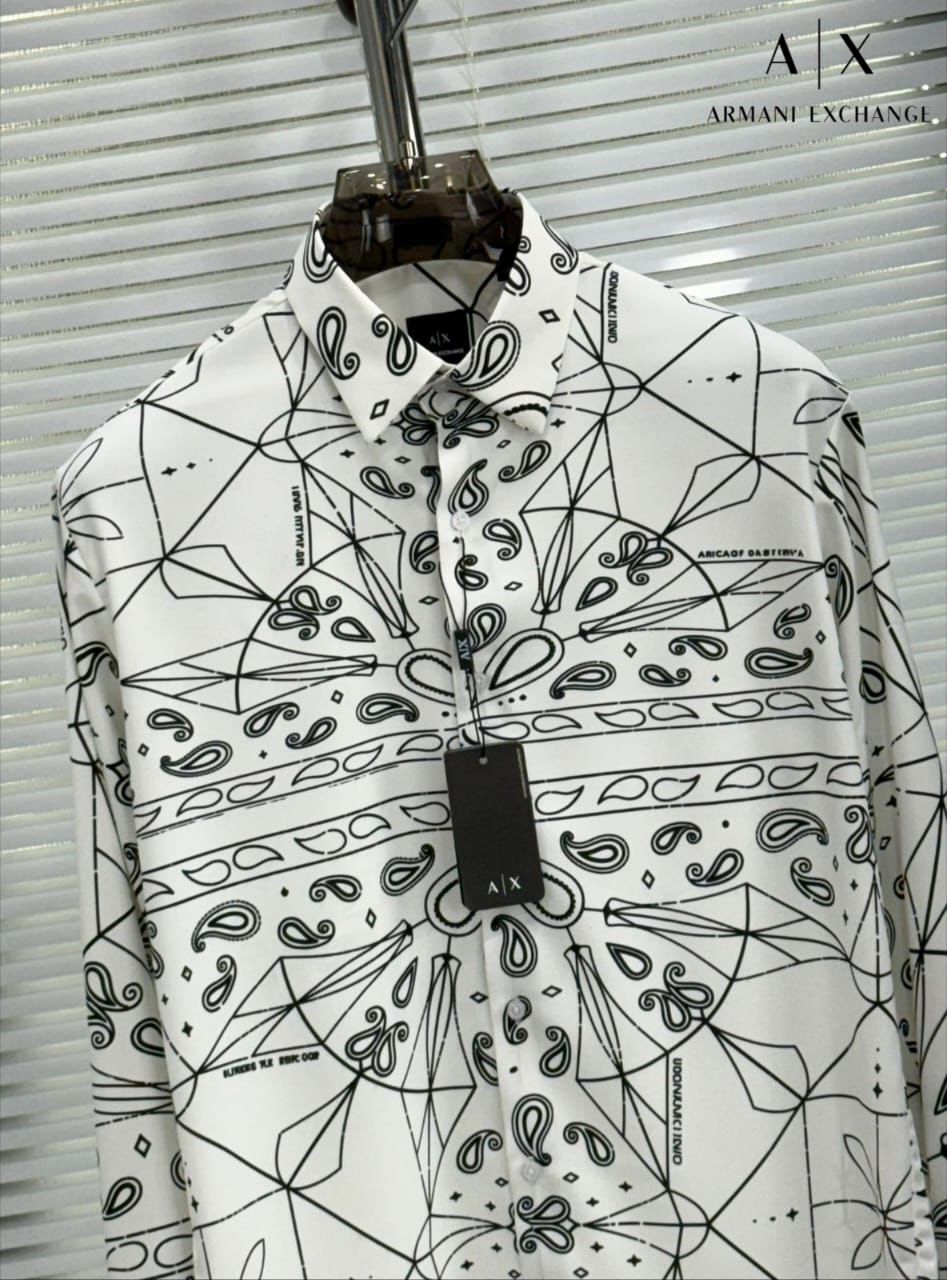 Stylish Geometric Pattern Designer Shirt For Men