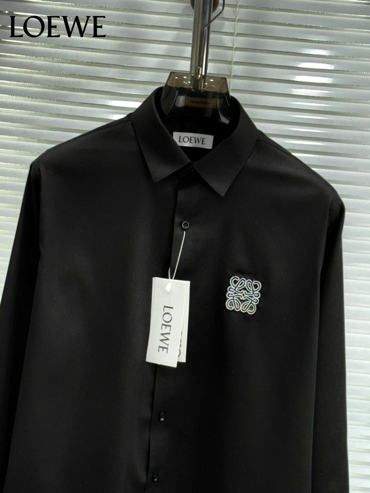 Premium Designer Button-Down Shirt with Anagram Logo
