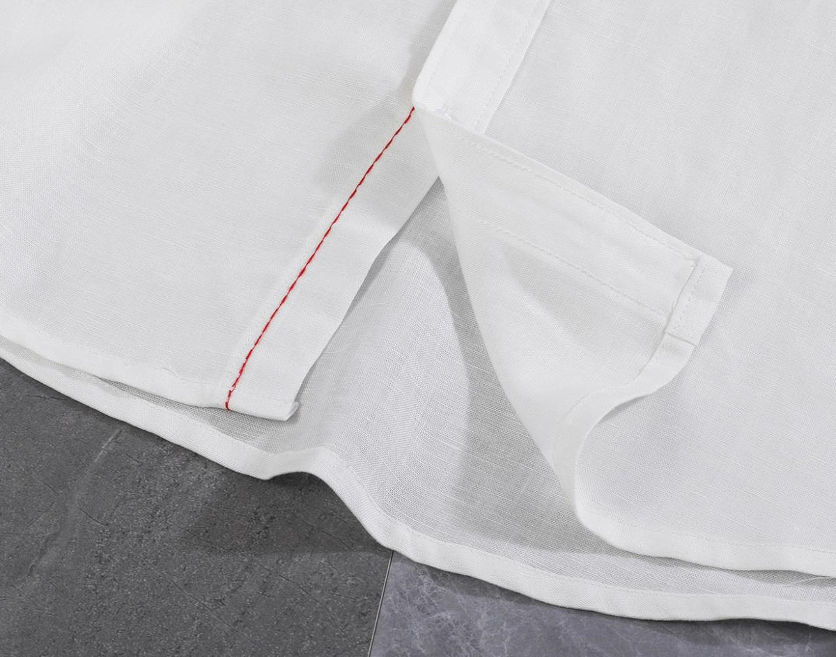 Luxury White Linen Shirt & Trouser Co-Ord Set for Men