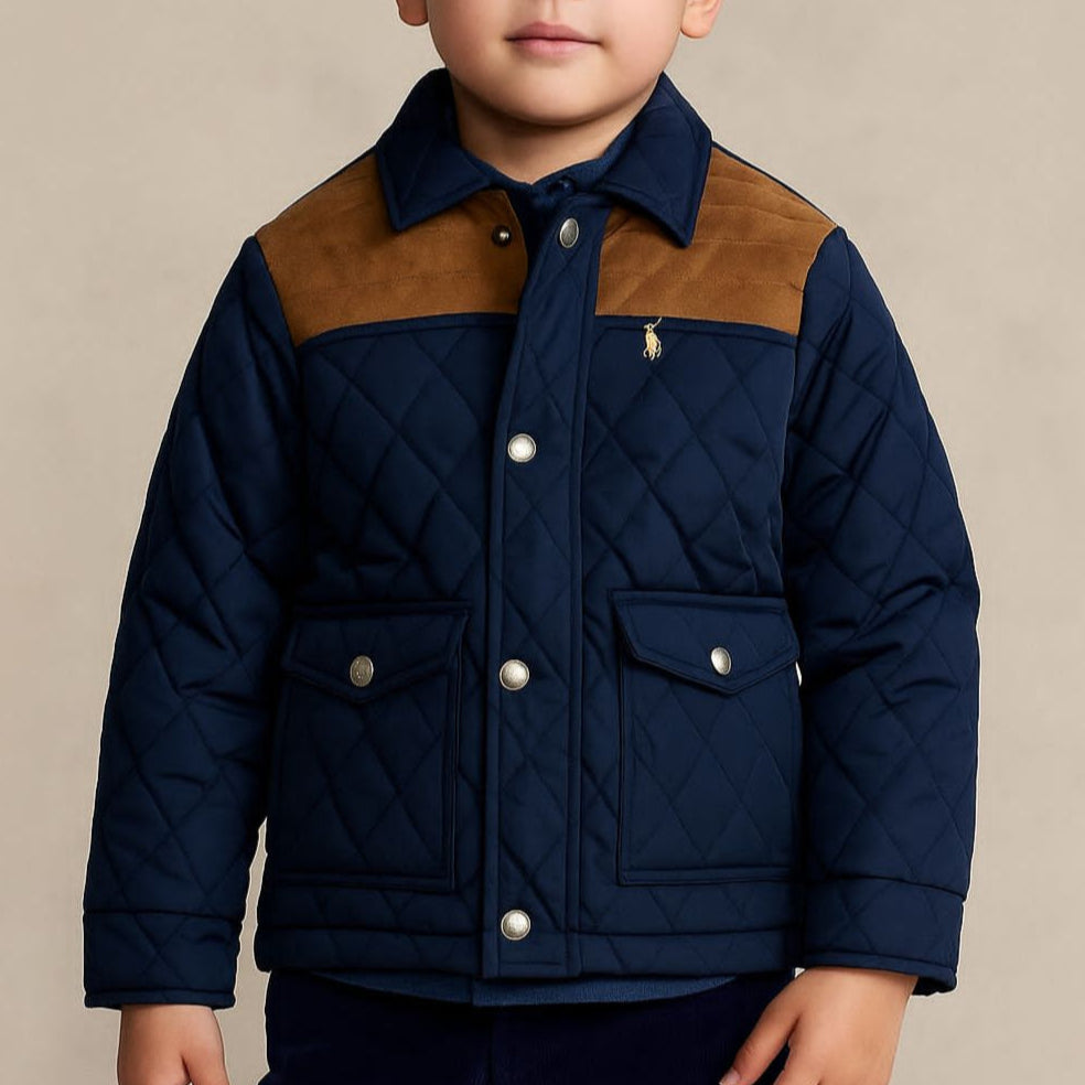 premium  Classic Quilted Dual Tone Jacket for Boys