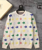 Branded Multicolor Star & GG Logo Wool Pullover