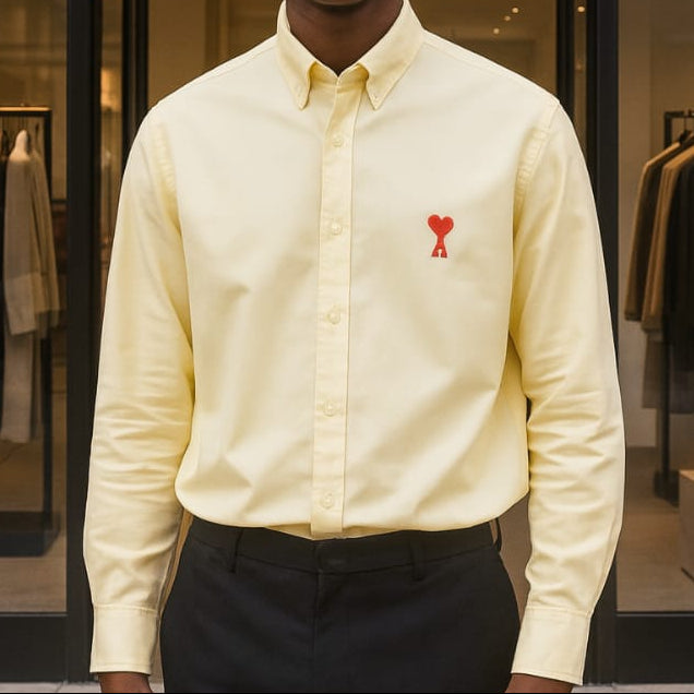 Premium Small A Heart Button Down Shirt