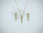 Premium Serpenti-Inspired Gold Necklace & Earrings Set