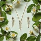 Premium Serpenti-Inspired Gold Necklace & Earrings Set
