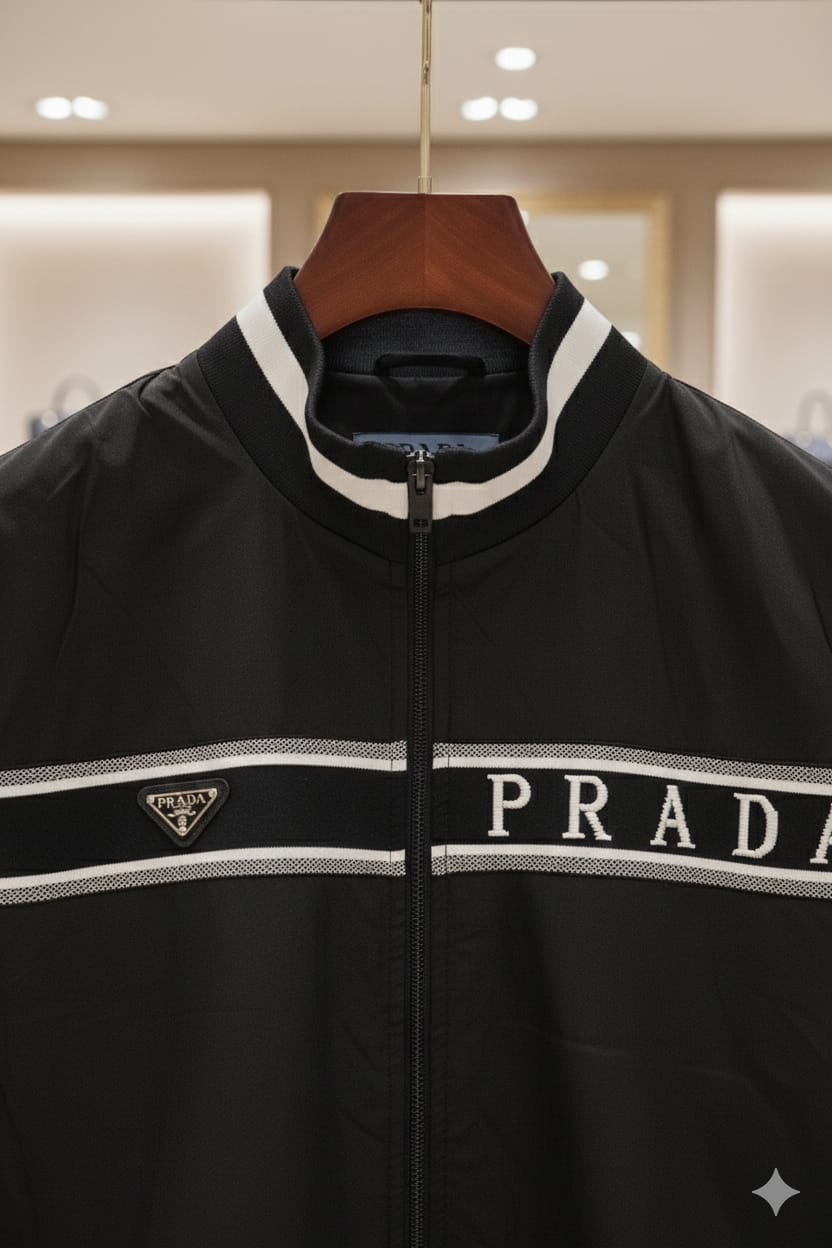 Premium Black Zip-Up Designer Jacket