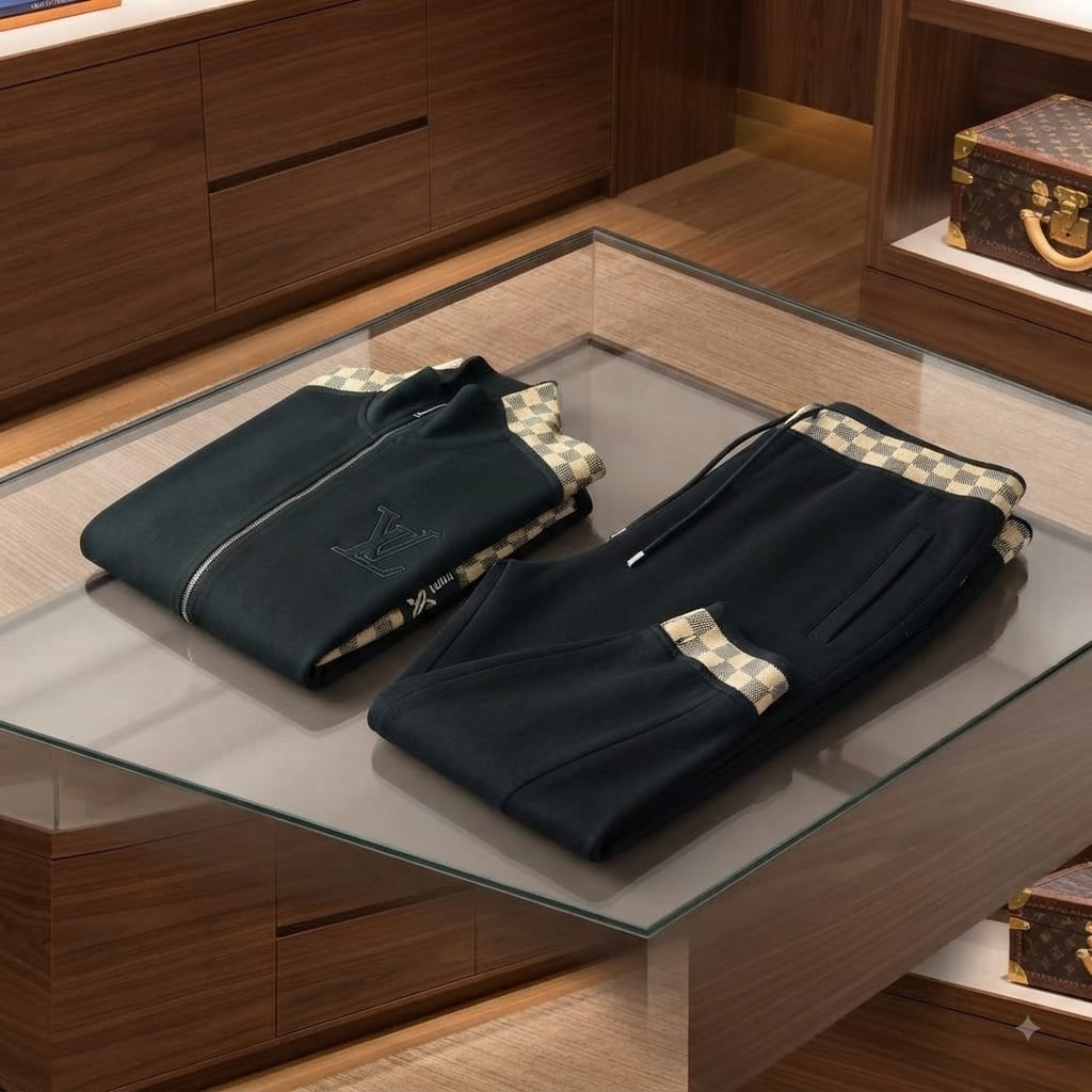 Luxury Check Print Track Set