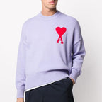 Luxury Crew Neck Knit Sweater Beige