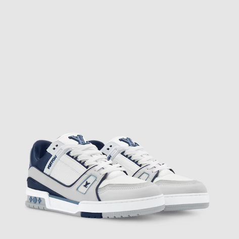 Luxury Brand  White & Navy Luxury Sneakers