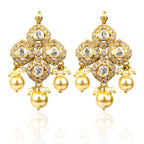 Elegant Kundan Pearl Choker Necklace Set with Matching Earrings