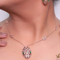 Premium Serpent Pendant Set in Rose Gold Finish