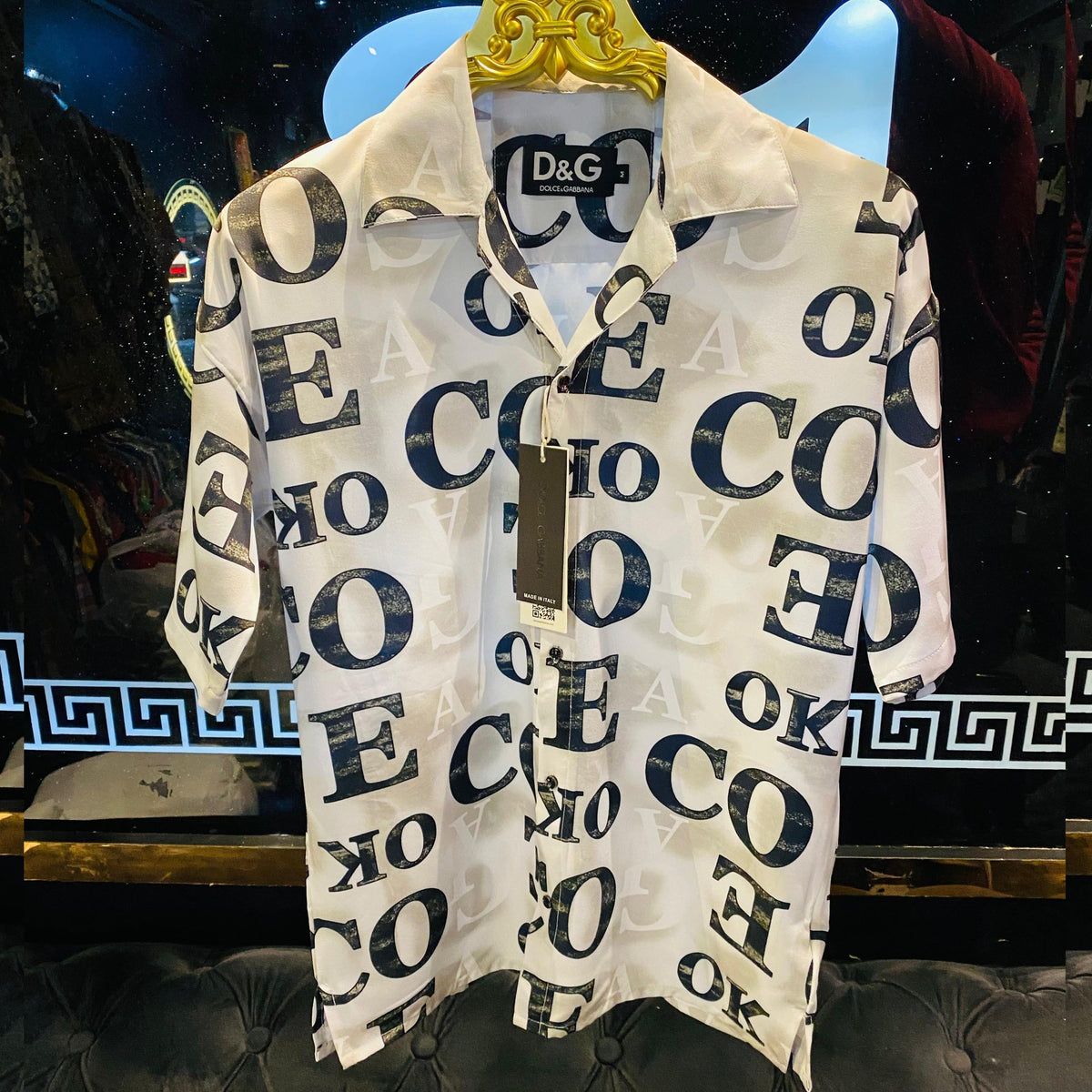 Premium Logo Pattern Effect Shirt For Men