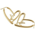 Fall In Love Heart Earrings  Gold