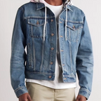 Premium Logo-Print Denim Jacket