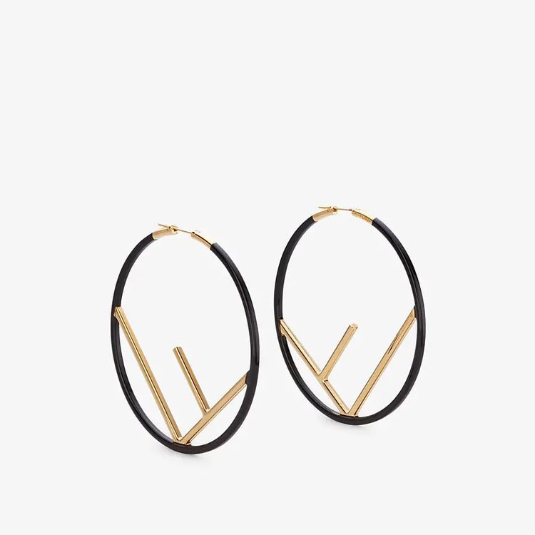 Fashion Circle F Shape Hoop Earrings
